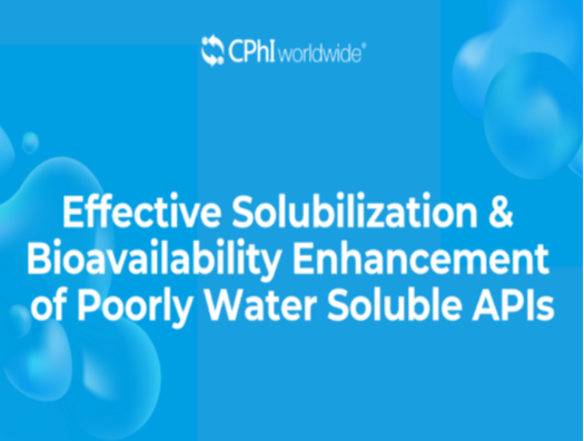 Effective Solubilization & Bioavailability Enhancement of Poorly Water Soluble APIs